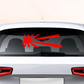 Наклейка на авто - для заднего стекла с принтом jdm солнце в Кировске, ПВХ | Точные размеры наклейки зависят от выбранного изображения (ширина не больше 75 мм, высота не больше 45 мм) | jdm | авто | солнце | япония