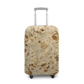 Чехол для чемодана 3D с принтом Лаваш в Кировске, 86% полиэфир, 14% спандекс | двустороннее нанесение принта, прорези для ручек и колес | еда | лаваш | прикол | прикольные | хлеб