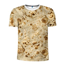 Мужская футболка 3D спортивная с принтом Лаваш в Кировске, 100% полиэстер с улучшенными характеристиками | приталенный силуэт, круглая горловина, широкие плечи, сужается к линии бедра | еда | лаваш | прикол | прикольные | хлеб