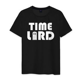 Мужская футболка хлопок с принтом Doctor Who Time Lord TARDIS в Кировске, 100% хлопок | прямой крой, круглый вырез горловины, длина до линии бедер, слегка спущенное плечо. | doctor who time lord tardis тардис доктор кто