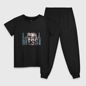 Детская пижама хлопок с принтом Lionel Messi face в Кировске, 100% хлопок |  брюки и футболка прямого кроя, без карманов, на брюках мягкая резинка на поясе и по низу штанин
 | месси