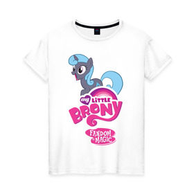 Женская футболка хлопок с принтом Arch Linux pony в Кировске, 100% хлопок | прямой крой, круглый вырез горловины, длина до линии бедер, слегка спущенное плечо | arch linux | linux | mlp | pony