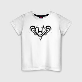 Детская футболка хлопок с принтом honda logo в Кировске, 100% хлопок | круглый вырез горловины, полуприлегающий силуэт, длина до линии бедер | honda logo хонда