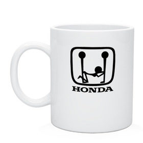 Кружка с принтом Honda Logo Sexy в Кировске, керамика | объем — 330 мл, диаметр — 80 мм. Принт наносится на бока кружки, можно сделать два разных изображения | Тематика изображения на принте: 