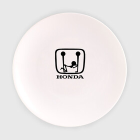 Тарелка 3D с принтом Honda Logo Sexy в Кировске, фарфор | диаметр - 210 мм
диаметр для нанесения принта - 120 мм | Тематика изображения на принте: 
