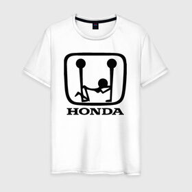 Мужская футболка хлопок с принтом Honda Logo Sexy в Кировске, 100% хлопок | прямой крой, круглый вырез горловины, длина до линии бедер, слегка спущенное плечо. | 