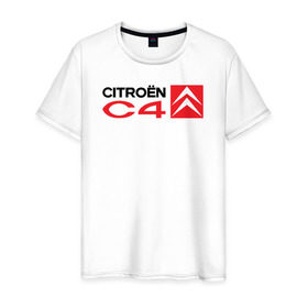 Мужская футболка хлопок с принтом CITROEN 4 в Кировске, 100% хлопок | прямой крой, круглый вырез горловины, длина до линии бедер, слегка спущенное плечо. | citroen 4