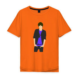 Мужская футболка хлопок Oversize с принтом Никита Киоссе (Mband) в Кировске, 100% хлопок | свободный крой, круглый ворот, “спинка” длиннее передней части | mband | группа | она вернется