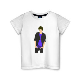 Детская футболка хлопок с принтом Никита Киоссе (Mband) в Кировске, 100% хлопок | круглый вырез горловины, полуприлегающий силуэт, длина до линии бедер | mband | группа | она вернется