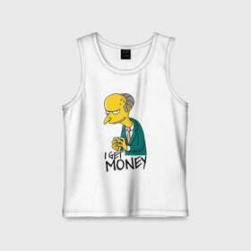 Детская майка хлопок с принтом Mr Burns get money в Кировске,  |  | get | i | money | simpsons