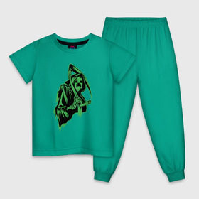 Детская пижама хлопок с принтом Grim Creeper в Кировске, 100% хлопок |  брюки и футболка прямого кроя, без карманов, на брюках мягкая резинка на поясе и по низу штанин
 | 
