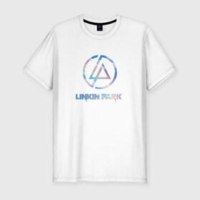 Мужская футболка премиум с принтом Linkin park sky в Кировске, 92% хлопок, 8% лайкра | приталенный силуэт, круглый вырез ворота, длина до линии бедра, короткий рукав | linkin | park | линкин | парк