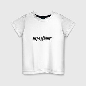 Детская футболка хлопок с принтом Skillet asphalt colour в Кировске, 100% хлопок | круглый вырез горловины, полуприлегающий силуэт, длина до линии бедер | Тематика изображения на принте: 