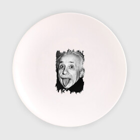Тарелка с принтом Энштейн показывает язык в Кировске, фарфор | диаметр - 210 мм
диаметр для нанесения принта - 120 мм | albert einstein | альберт энштейн | учёный | физика