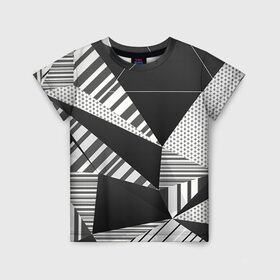 Детская футболка 3D с принтом Геометрия в Кировске, 100% гипоаллергенный полиэфир | прямой крой, круглый вырез горловины, длина до линии бедер, чуть спущенное плечо, ткань немного тянется | геометрия | текстура | фигура
