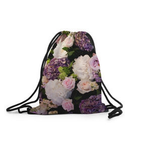 Рюкзак-мешок 3D с принтом Цветы в Кировске, 100% полиэстер | плотность ткани — 200 г/м2, размер — 35 х 45 см; лямки — толстые шнурки, застежка на шнуровке, без карманов и подкладки | flower | девушкам | розы | цветочки | цветы