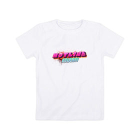 Детская футболка хлопок с принтом Hotline Miami 2 в Кировске, 100% хлопок | круглый вырез горловины, полуприлегающий силуэт, длина до линии бедер | hotline miami