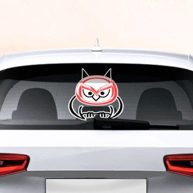 Наклейка на авто - для заднего стекла с принтом Mazda в Кировске, ПВХ | Точные размеры наклейки зависят от выбранного изображения (ширина не больше 75 мм, высота не больше 45 мм) | 