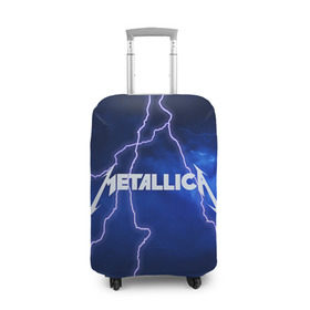 Чехол для чемодана 3D с принтом METALLICA в Кировске, 86% полиэфир, 14% спандекс | двустороннее нанесение принта, прорези для ручек и колес | metallica | rock | металлика | рок