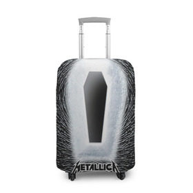 Чехол для чемодана 3D с принтом METALLICA в Кировске, 86% полиэфир, 14% спандекс | двустороннее нанесение принта, прорези для ручек и колес | металлика