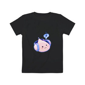 Детская футболка хлопок с принтом Poring в Кировске, 100% хлопок | круглый вырез горловины, полуприлегающий силуэт, длина до линии бедер | игра | компьютерная | поринг | рагнарок