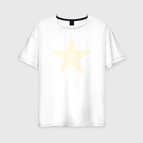 Женская футболка хлопок Oversize с принтом The Star в Кировске, 100% хлопок | свободный крой, круглый ворот, спущенный рукав, длина до линии бедер
 | icon графика. логотип 