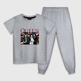 Детская пижама хлопок с принтом Queen band в Кировске, 100% хлопок |  брюки и футболка прямого кроя, без карманов, на брюках мягкая резинка на поясе и по низу штанин
 | Тематика изображения на принте: england | freddie | mercury | queen   легендарная рок группаqueen | фредди меркьури