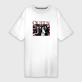 Платье-футболка хлопок с принтом Queen band в Кировске,  |  | england | freddie | mercury | queen   легендарная рок группаqueen | фредди меркьури