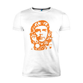 Мужская футболка премиум с принтом Che Guevara в Кировске, 92% хлопок, 8% лайкра | приталенный силуэт, круглый вырез ворота, длина до линии бедра, короткий рукав | che | che guevaracuba | guevara | гевара | куба | че | чегевара