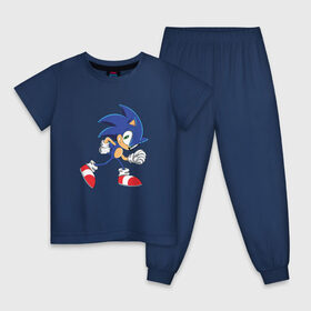 Детская пижама хлопок с принтом Sonic the Hedgehog в Кировске, 100% хлопок |  брюки и футболка прямого кроя, без карманов, на брюках мягкая резинка на поясе и по низу штанин
 | sonic | sonic the hedgehogсега | олдскул | соник