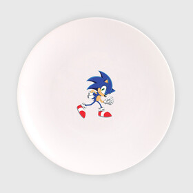 Тарелка 3D с принтом Sonic the Hedgehog в Кировске, фарфор | диаметр - 210 мм
диаметр для нанесения принта - 120 мм | sonic | sonic the hedgehogсега | олдскул | соник