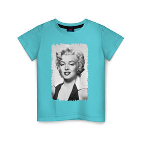 Детская футболка хлопок с принтом Мэрилин Монро (Marilyn Monroe) в Кировске, 100% хлопок | круглый вырез горловины, полуприлегающий силуэт, длина до линии бедер | marilyn monroe | актриса | мэрилин монро | певица