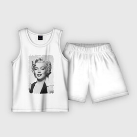 Детская пижама с шортами хлопок с принтом Мэрилин Монро (Marilyn Monroe) в Кировске,  |  | Тематика изображения на принте: marilyn monroe | актриса | мэрилин монро | певица