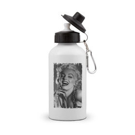 Бутылка спортивная с принтом Marilyn Monroe в Кировске, металл | емкость — 500 мл, в комплекте две пластиковые крышки и карабин для крепления | marilyn monroe | актриса | мэрилин монро | певица