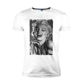 Мужская футболка премиум с принтом Marilyn Monroe в Кировске, 92% хлопок, 8% лайкра | приталенный силуэт, круглый вырез ворота, длина до линии бедра, короткий рукав | marilyn monroe | актриса | мэрилин монро | певица