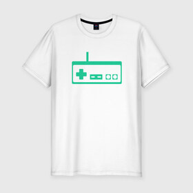 Мужская футболка премиум с принтом GamePad Nintendo classic в Кировске, 92% хлопок, 8% лайкра | приталенный силуэт, круглый вырез ворота, длина до линии бедра, короткий рукав | 