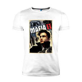 Мужская футболка премиум с принтом Mafia 2 в Кировске, 92% хлопок, 8% лайкра | приталенный силуэт, круглый вырез ворота, длина до линии бедра, короткий рукав | mafia | вито | игра | скалетта. | эмпайр бэй