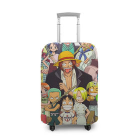 Чехол для чемодана 3D с принтом One Piece в Кировске, 86% полиэфир, 14% спандекс | двустороннее нанесение принта, прорези для ручек и колес | anime | one piece | аниме | ван пис
