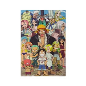 Обложка для паспорта матовая кожа с принтом One Piece в Кировске, натуральная матовая кожа | размер 19,3 х 13,7 см; прозрачные пластиковые крепления | Тематика изображения на принте: anime | one piece | аниме | ван пис