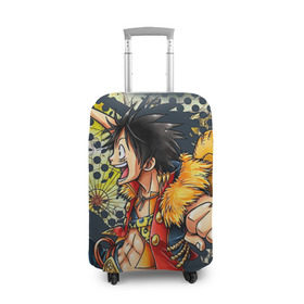 Чехол для чемодана 3D с принтом One Piece в Кировске, 86% полиэфир, 14% спандекс | двустороннее нанесение принта, прорези для ручек и колес | anime | one piece | аниме | ван пис