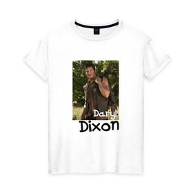 Женская футболка хлопок с принтом Daryl Dixon photo в Кировске, 100% хлопок | прямой крой, круглый вырез горловины, длина до линии бедер, слегка спущенное плечо | daryl | dixon | walking | дэрил | мертвецы | ходячие