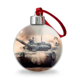 Ёлочный шар с принтом Танк в Кировске, Пластик | Диаметр: 77 мм | армия | войска | сила | танк | танки | танкист | танковые войска