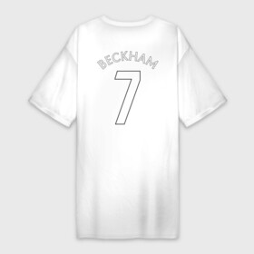 Платье-футболка хлопок с принтом Beckham в Кировске,  |  | beckham | football | manchester | manchester united | манчестер | футбол