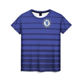 Женская футболка 3D с принтом Chelsea Drogba в Кировске, 100% полиэфир ( синтетическое хлопкоподобное полотно) | прямой крой, круглый вырез горловины, длина до линии бедер | chelsea | drogba | football | фк | футбол | челси