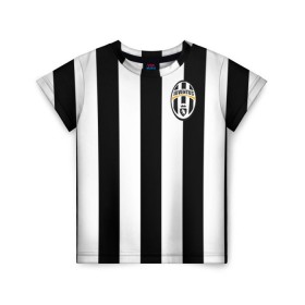 Детская футболка 3D с принтом Juventus Pirlo в Кировске, 100% гипоаллергенный полиэфир | прямой крой, круглый вырез горловины, длина до линии бедер, чуть спущенное плечо, ткань немного тянется | football | juventus | pirlo | фк | футбол | ювентус