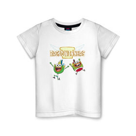 Детская футболка хлопок с принтом Шлёп-Шлёп и Быдыщ в Кировске, 100% хлопок | круглый вырез горловины, полуприлегающий силуэт, длина до линии бедер | хлебоутки | шлёп шлёп и быдыщbreadwinners