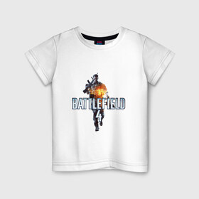 Детская футболка хлопок с принтом Battlefield 4 в Кировске, 100% хлопок | круглый вырез горловины, полуприлегающий силуэт, длина до линии бедер | логотип battlefield 4bf battlefield