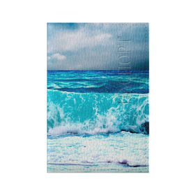Обложка для паспорта матовая кожа с принтом Волны в Кировске, натуральная матовая кожа | размер 19,3 х 13,7 см; прозрачные пластиковые крепления | берег | вода | волны | море | пейзаж | прилив