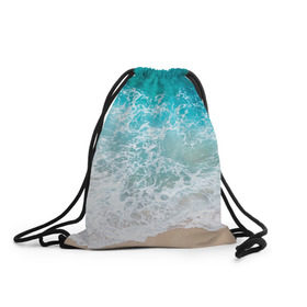 Рюкзак-мешок 3D с принтом Берег в Кировске, 100% полиэстер | плотность ткани — 200 г/м2, размер — 35 х 45 см; лямки — толстые шнурки, застежка на шнуровке, без карманов и подкладки | берег | вода | волны | море | пляж | прилив