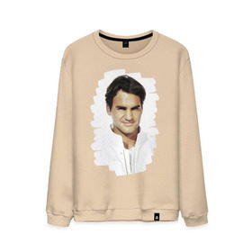 Мужской свитшот хлопок с принтом Roger Federer в Кировске, 100% хлопок |  | Тематика изображения на принте: roger federer | роджер федерер | теннис | чемпион